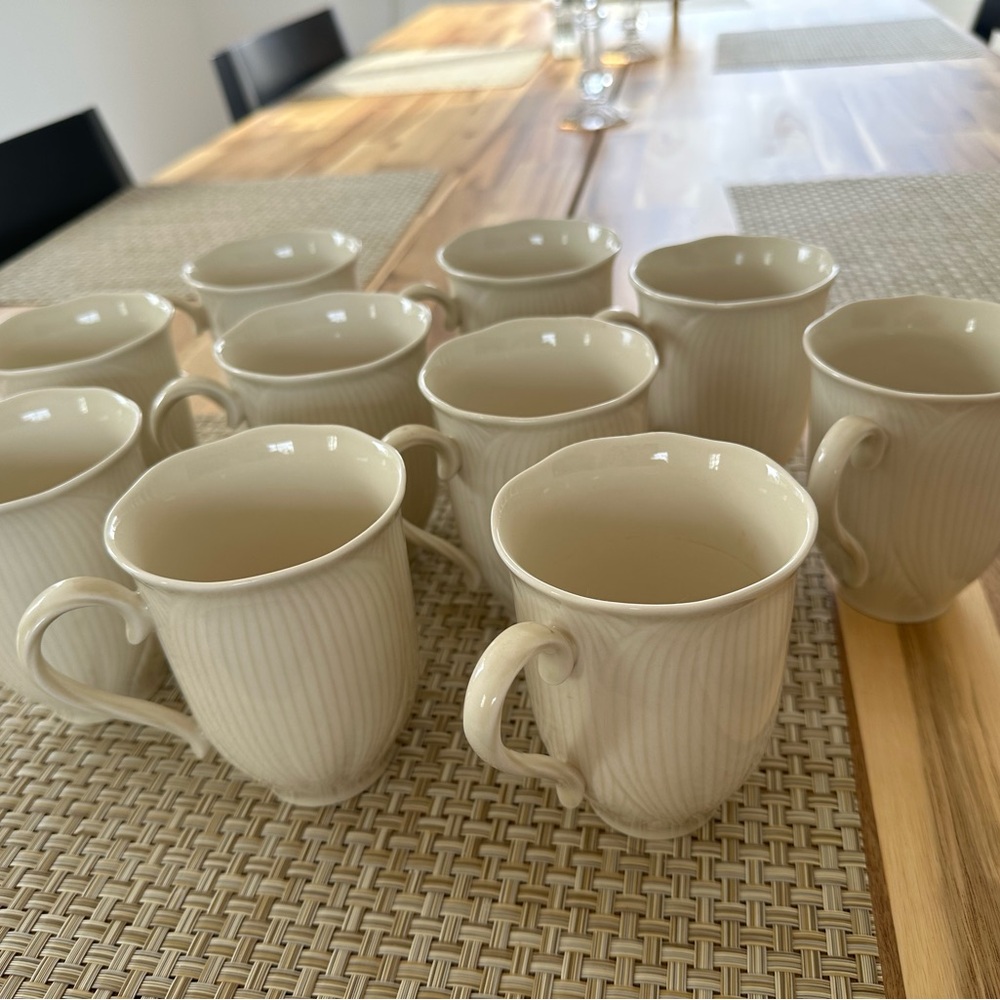 COPY - Coffee/Tea Cups Cream color Mikasa 10